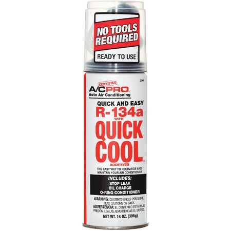 Quick Cool 14 Oz. R-134a Refrigerant -  QUEST, CERT306-1